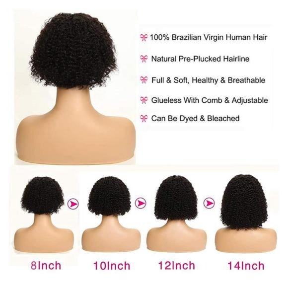 Curly Bob Wig Human Hair Lace closure Wig 4x4 Lace Closure Bob Wig Human Hair main image 3